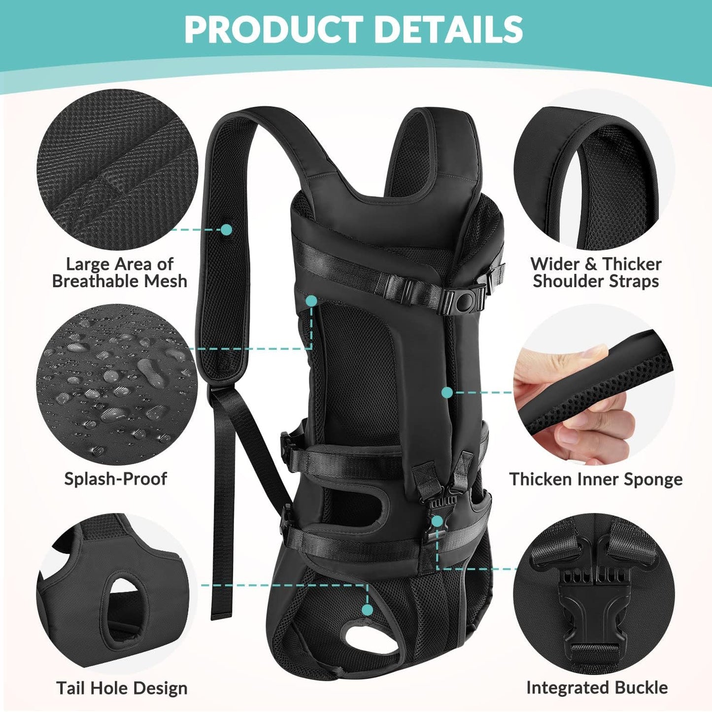Outdoor Pet Dog Carrier Backpack - Hands-Free & Adjustable