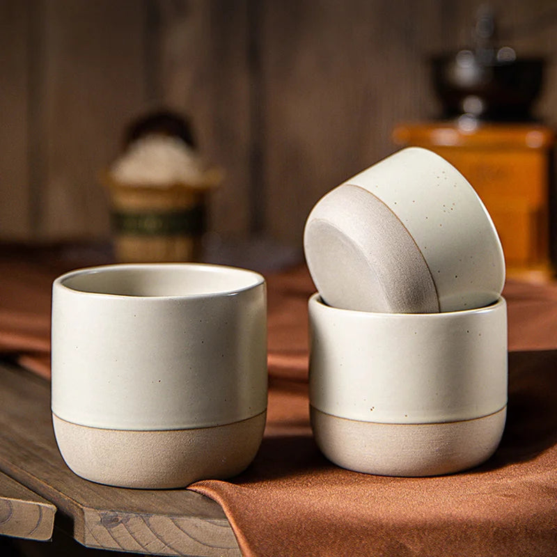 Vintage Ceramic Espresso Coffee Mug - Japanese Style Stoneware
