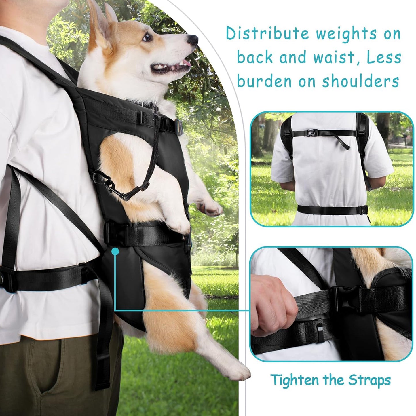 Outdoor Pet Dog Carrier Backpack - Hands-Free & Adjustable