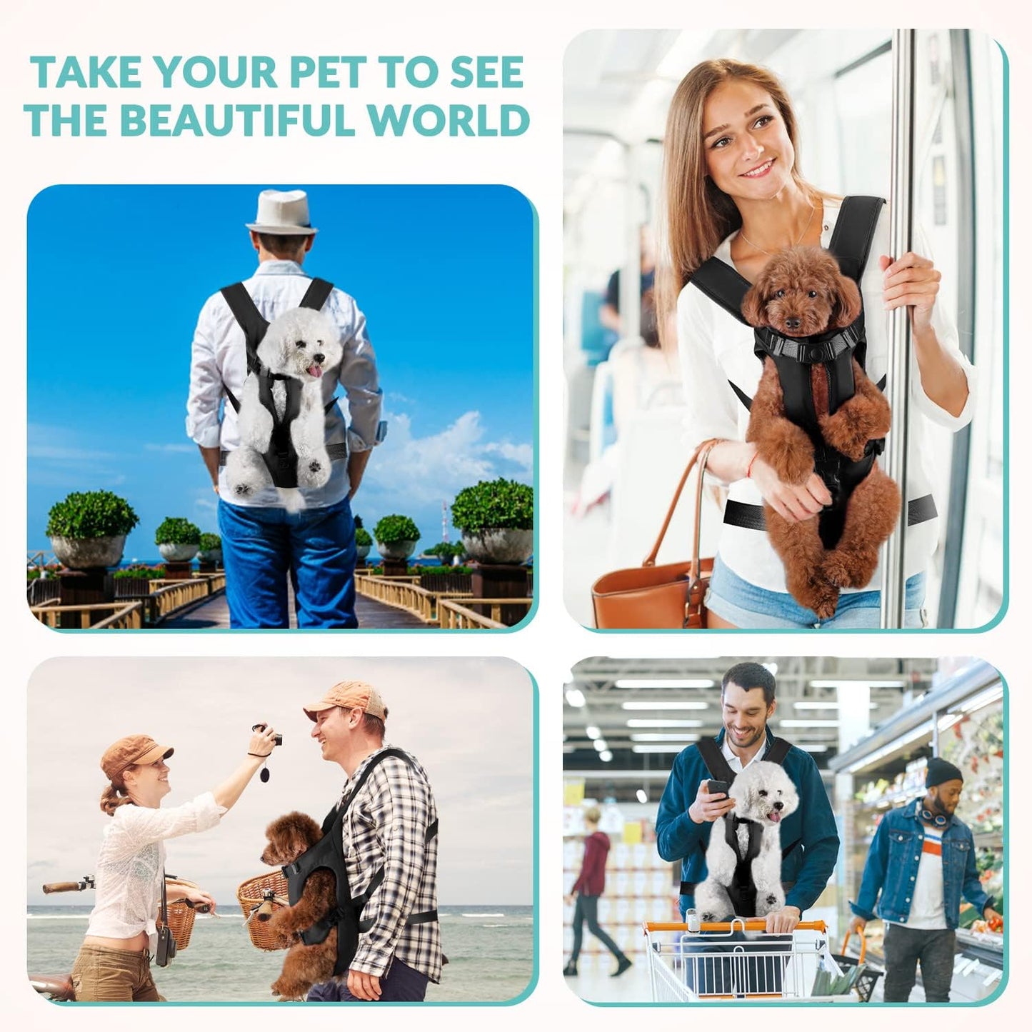 Outdoor Pet Dog Carrier Backpack - Hands-Free & Adjustable