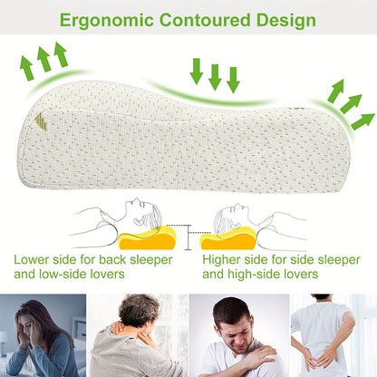Bamboo Memory Foam Pillow - Cervical Orthopedic Neck Support