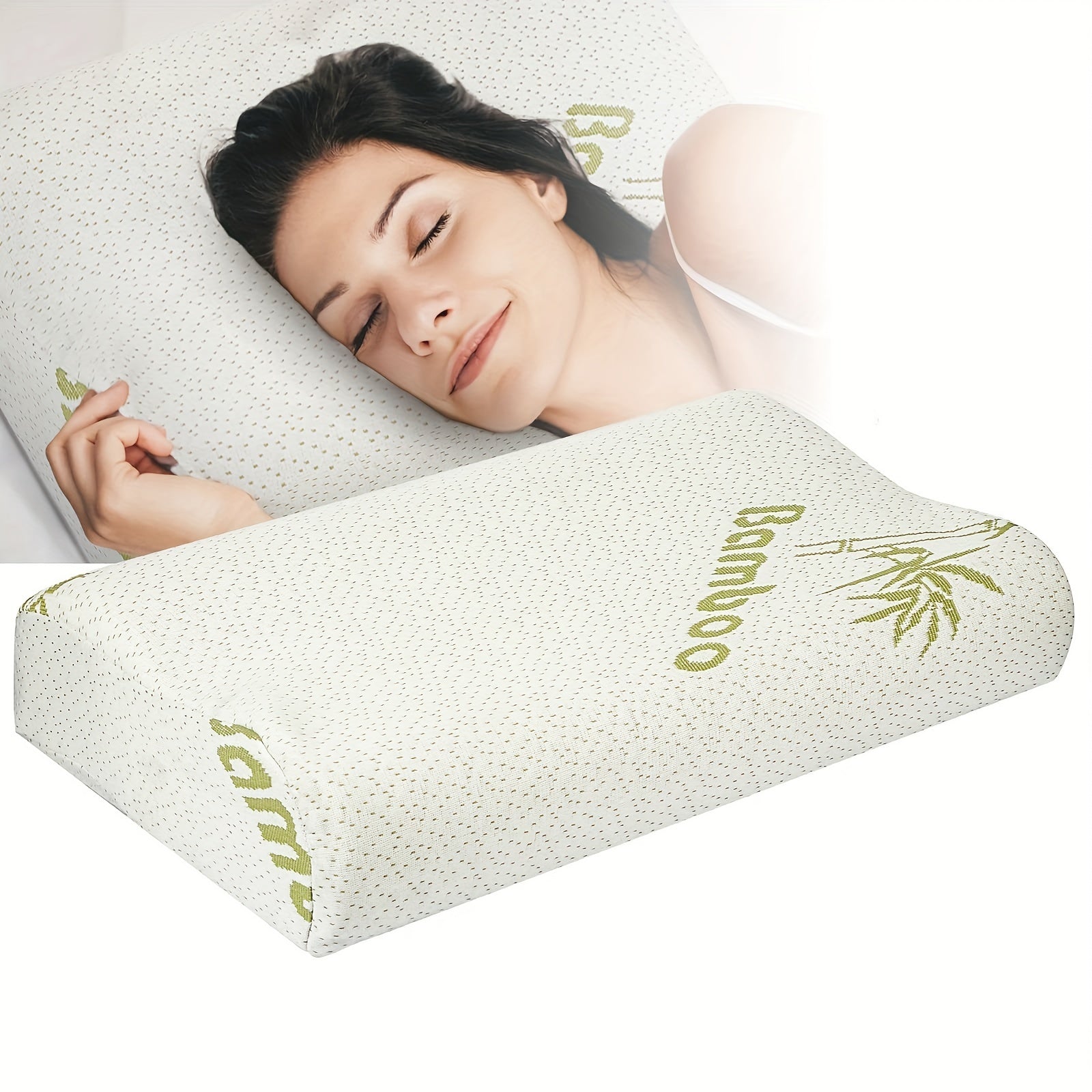 Bamboo Memory Foam Pillow - Cervical Orthopedic Neck Support