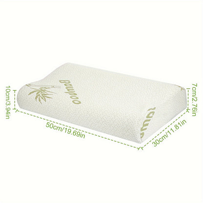 Bamboo Memory Foam Pillow - Cervical Orthopedic Neck Support